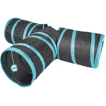 Duvo+ Spieltunnel Snake 122 x 25 cm blau/schwarz