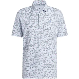 None Adidas Ultimate365+ Soft Print Polo Shirt - S Black/Carbon