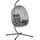 vidaXL Hängesessel Poly Rattan 110 x 110 x 110 cm Grau mit Kissen
