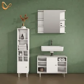 livinity Fucino Midischrank 30 x 95 cm Weiß