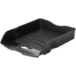 Briefablage HAN Re-LOOP, DIN A4/C4, 100% Recyclingmaterial, stapelbar, nestbar Stapelbar ineinander, stabil, schwarz