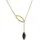 FIRETTI Y-Kette Oval Drop Edelstahl schwarz