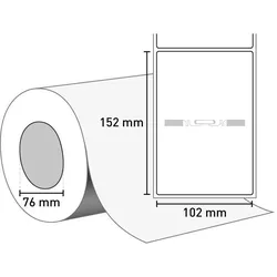 Zebra Z-Select 2000T-RFID (gestrichenes Papier) 102 mm x 152 mm / permanent / 76 mm Kern / 1.000 Etiketten je Rolle / gestanzt / ZBR2000 / NXP UCODE 8 ZIPRT3014648
