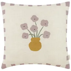 Nobodinoz - Vibes Kissen 40 x 40 cm, Blumen, flieder