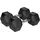 rebel electro Gusseiserne Hanteln Gummierte HEX 2x12,5 kg schwarz