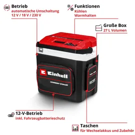 Einhell Akku-Kühlbox TE-COL 18/27 Li-Solo 27 l
