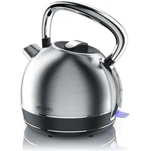 Arendo Wasserkocher Retro 1,7 l Silber