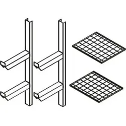 Säbu Gitterrostregal über die halbe Breite