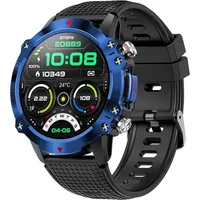 Herren Smartwatch Herren mit Telefonfunktion Fitnessuhr mit Blutdruckmessung Wasserdicht Militär Uhr Schrittzähler 100+ Sportmodi und Android IOS - Schwarz