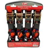 HP Autozubehör 12104 Zweiteiliger Spanngurt Zugkraft LC Niederzurren (einzeln/direkt)=250 daN (L x b - Ladungssicherung, Spanngurt