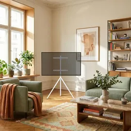 pro.tec Valle TV-Ständer 137 x 85,5 x 46,5 cm Weiß Aluminium/Kunststoff/Metall/Stahl