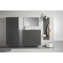 Hom ́in Hängeschuhschrank 120 x 100 x 34 cm anthrazit matt / anthrazit