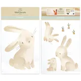 Little Dutch WD340023 Wandsticker/Wandaufkleber Baby Bunny - Newborn Naturals