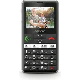 Emporia PURE-LTE, Seniorenhandys, Schnelle Hilfe, Hörgeräte kompatibel - Schwarz