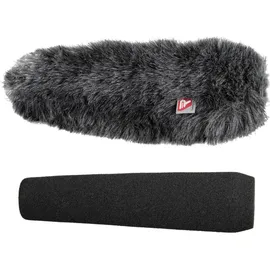 Rycote 055210 ME66 Windschutz für Shotgun-Mikrofone, Schaumstoff und Fell, 18 cm