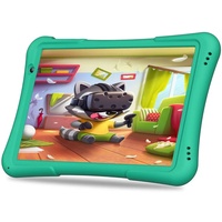 PRITOM 10 Zoll Kinder-Tablet Android 12,4 GB(2+2)+32 GB, Quad-Core, 6000 mAh, WiFi 6, Dual-Kamera, Bluetooth, Kleinkind-Tablet, Grün