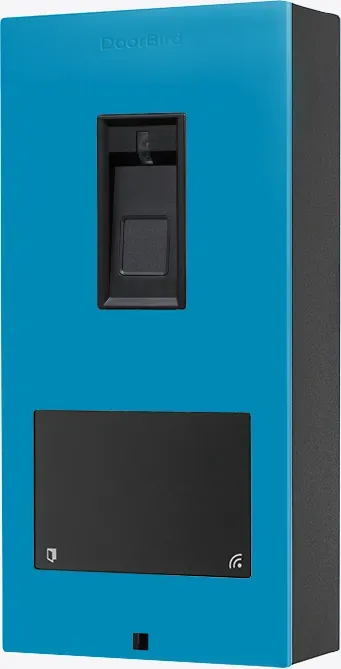 DoorBird A1122 Aufputz IP Zutrittskontrollsystem Fingerprint 50 Lichtblau, Edelstahl, pulverbeschichtet, seidenmatt