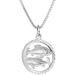 trendor 15360-03 Fische Sternzeichen Halskette Silber 925, 45 cm