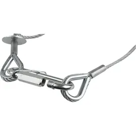 SAVEKING Safety Cable 4 mm - BGV-C1 WLL: 40 kg - 100 cm - Silber
