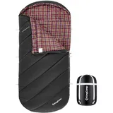 KingCamp Deckenschlafsack Freespace 250 Winter Schlafsack Breit Baumwolle -8°C black