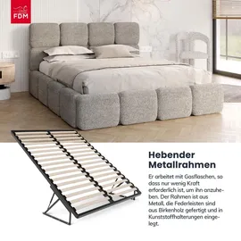 Fdm CLOUDY 140 x 200 cm grau