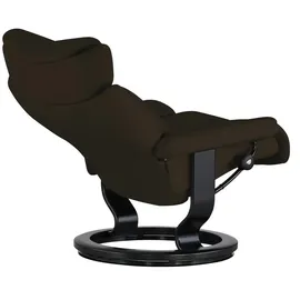 Stressless Relaxsessel Leder 77 x 108 x 76 cm Braun mit Hocker