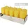 Papstar Stumpenkerze 4 x 9 cm 10 St. goldgelb