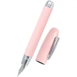 ONLINE USV-Systeme Online Füller Highway Rose I Füllfederhalter in Pastell-Rosa mit Iridium-Feder M I Für Standard-Tintenpatronen & Konverter I Ergonomischer Füllhalter für Kinder & Erwachsene