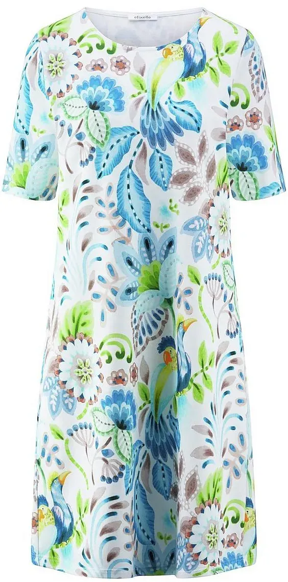 Kleid Rundhals-­Ausschnitt Efixelle weiss, 42