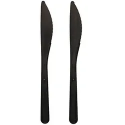 PAPSTAR Mehrweg-Messer, Kunststoff schwarz, 50 St.