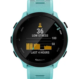 Garmin Forerunner 55 mit Silikon-Wechselarmband türkisblau/schwarz