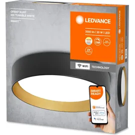 LEDVANCE SMART+ Deckenleuchte Kurt 30W 3550lm, CCT 2700K-6500K dimmbar, App, Google Alexa WiFi