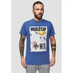 T-Shirt RECOVERED "FIFA World Cup 1966", Herren, Gr. M, blau, 100% Baumwolle, bedruckt, casual, Kurzarm, Shirts, mit coolem FIFA-Print