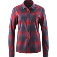 Gonso Macini Frauen Damen Radbluse lang / 44 / red / lilac check