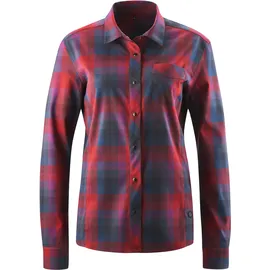 Gonso Macini Frauen Damen Radbluse lang / 44 / red / lilac check