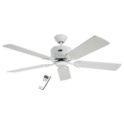 Energiespar Deckenventilator ECO ELEMENTS 132 - Lack Weiß / Lack lichtgrau und Lack weiß