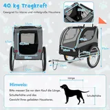 Fahrradanhänger Für Haustiere, Faltbar, 40 Kg Tragkraft, Grau