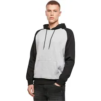 Build Your Brand Raglan Kapuzenpullover Grey / Black S