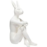 Kare Design Deko Figur Rabbit Gillie, Weiß, Accessoire, Hasenmotiv,Deko für Regale, Deko Objekt, Hase, 39x26x15 cm (H/B/T)