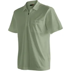 Funktionsshirt MAIER SPORTS "Arwin 2.0", Herren, Gr. 5XL, grün (heugrün), 100% Polyester, Rundhals, Kurzarm, Shirts, Eignet sich ideal für Wanderungen und Freizeitaktivitäten