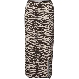 STREET ONE Maxirock Damen Animalprint Braun 42