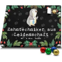 Mr. & Mrs. Panda Schoko Adventskalender Zahntechniker Leidenschaft - Schwarz - Geschenk, Beruf, Schokoladen Adventskalender, Kollegin, Dankeschön,... - Schwarz