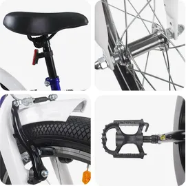 vidaXL Kinderfahrrad 18 Zoll RH 0 cm Blau/Weiß