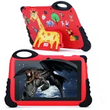 C idea Android 13 Kinder-Tablet, 7 Zoll Tablet für Kleinkinder, 4 GB RAM + 32 GB ROM, 1024 x 600 HD-Bildschirm, Kindersicherung, vorinstallierte iWawa, tragbare Tablets mit Silikon-Schutzhülle (rot)