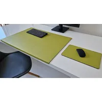 Profi Mats Schreibtischunterlage Kantenschutz Mauspad Sanftlux Kunst Leder 12 Farben grün 60 cm