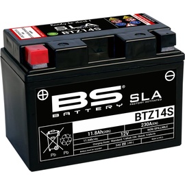 BS Battery 300638 BTZ14S AGM SLA Motorrad Batterie, Schwarz