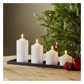 Star Trading LED Stumpenkerze 15 cm weiß