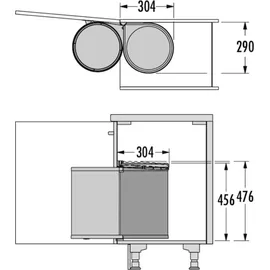 HAILO Mono 20 l Dunkelgrau