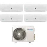 Vierfach-Split-Klimagerät OneClima Pro 9+9+9+18 mit MLT32x4/Y24 R-32 Wi-Fi optional