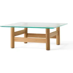 Audo - Brasilia Lounge Tisch, Glas / Eiche natur